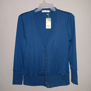 Nenona women's sweater blouse blue size M